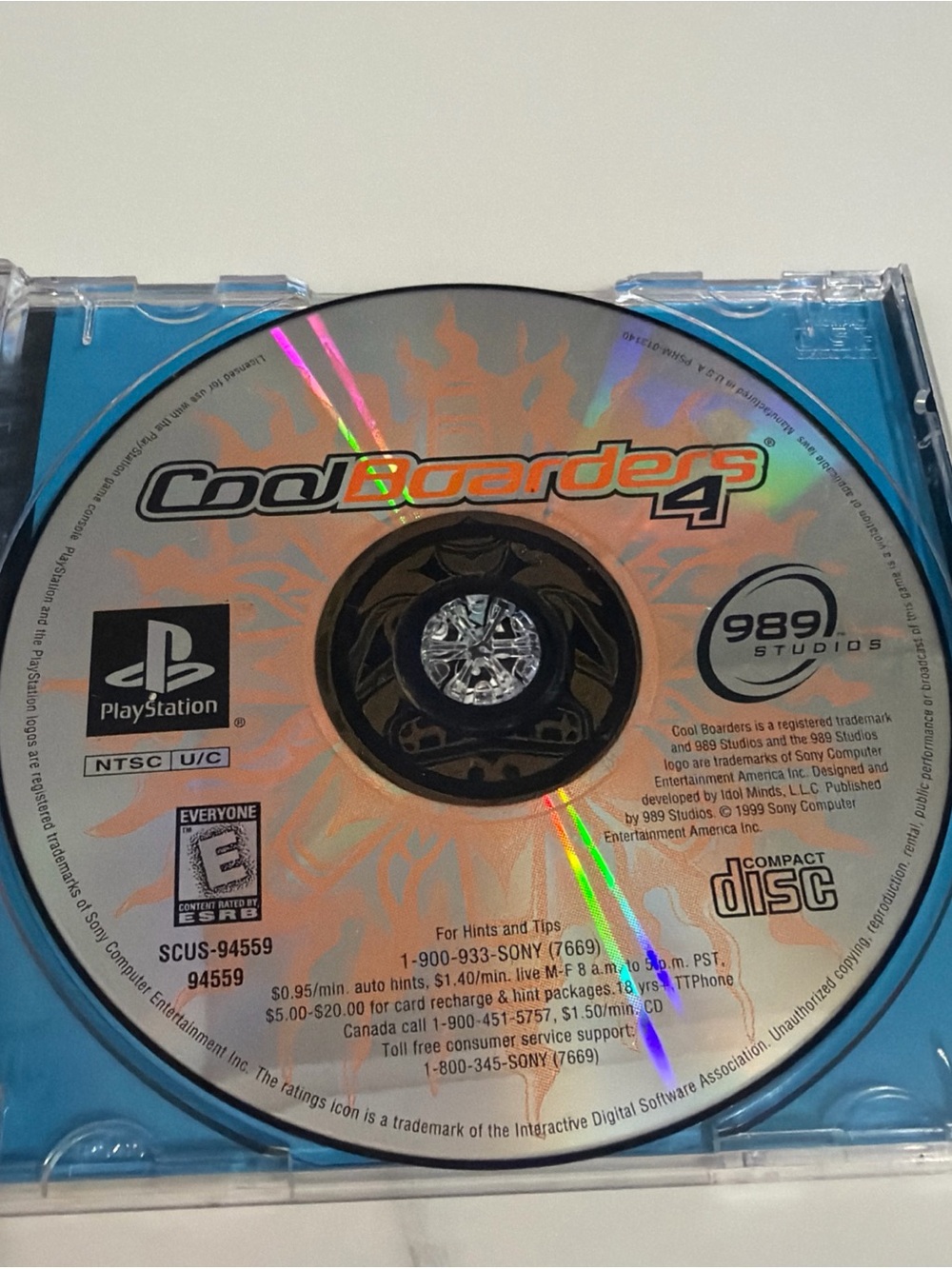 Sony Cool Boarders 4 (Silver) - Sony Disc